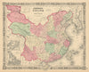 Johnson's China. Amoy Xiamen Harbor. Canton Hong Kong Macao 1866 old map
