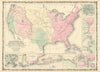 Johnson's New Military Map of the United States. Forts Posts divisions 1861