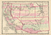 Johnson's California, Territories of New Mexico & Utah. Nevada CO AZ 1861 map