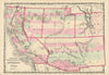 Johnson's California, Territories of New Mexico & Utah. Nevada CO AZ 1861 map