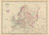 Johnson's Europe. Navigators' routes. Continental Shelf 1861 old antique map