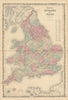 Johnson's England and Wales in counties. Railways 1861 old antique map chart
