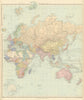 World on Mercator's Projection. East sheet. Europe Asia Africa STANFORD 1894 map
