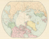 Arctic Regions. North Pole. Explorers' routes dates. Nansen. STANFORD 1894 map