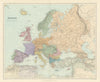 Europe. Great Powers. Austria-Hungary Russia Turkey. 53x64cm. STANFORD 1894 map