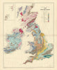 Geological Map of the British Isles. Large 66x53cm. STANFORD 1894 old