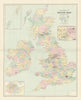 British Isles Parliamentary constituencies. Large 64x51cm. STANFORD 1894 map