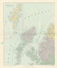 Scotland NW Shetland Western Isles Hebrides Skye Ross. 61x52cm STANFORD 1894 map