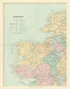 Ireland north-west. Connacht Mayo Galway Roscommon Leitrim. STANFORD 1894 map