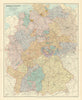 German Empire west. Germany w/ Alsace Lorraine. 65x52cm. STANFORD 1894 old map
