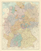 German Empire west. Germany w/ Alsace Lorraine. 65x52cm. STANFORD 1894 old map