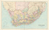 Cape Colony, Natal & Orange River Colony. South Africa 44x70cm STANFORD 1894 map