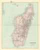 Madagascar, Comoros & Mayotte. Mozambique coast. 50x64cm STANFORD 1894 old map