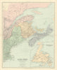 Canada Maritime Provinces. Quebec New Brunswick Maine PEI. STANFORD 1894 map