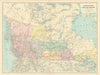 British Columbia & Northwest Territory. Manitoba Canada. STANFORD 1894 old map