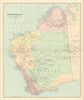 Western Australia. Districts. Explorers' routes. Large 66x55cm STANFORD 1894 map