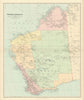 Western Australia. Districts. Explorers' routes. Large 66x55cm STANFORD 1894 map
