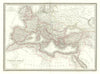 Carte de l'Empire romain. The Roman Empire. LAPIE 1832 old antique map chart