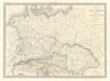 Carte de la Germanie ancienne. Ancient Germany. LAPIE 1836 old antique map