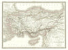 Carte de l'Asie Mineure ancienne. Ancient Asia Minor. Turkey. LAPIE 1831 map