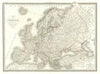 Carte de l'Europe. Kingdom of Poland. Italian States. LAPIE 1833 old map