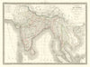 Carte de l'Inde en-deça et au-dela du Gange. India & Indochina. LAPIE 1829 map