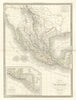 Carte des Etats-Unis du Mexique & Guatemala. Mexico USA Southwest LAPIE 1829 map