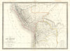 Carte du Pérou et du Haut-Pérou. Peru & Upper Peru / Bolivia. LAPIE 1829 map