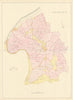 Andreas Parish, Ayre Sheading, Isle of Man by James Woods 1829 old antique map