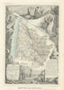 Département de la GIRONDE. Decorative antique map/carte. Victor LEVASSEUR 1856