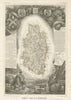 Département de la MEUSE. Decorative antique map/carte by Victor LEVASSEUR 1856