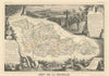 Département de la MOSELLE. Decorative antique map/carte. Victor LEVASSEUR 1856
