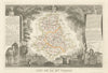 Département de la HAUTE-VIENNE. Decorative antique map/carte. LEVASSEUR 1856