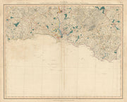 SOUTH DEVON & CORNWALL COAST. Dartmoor South Hams Tamar Fowey. CARY 1832 map