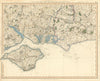 SOUTH DOWNS, SOLENT & ISLE OF WIGHT. SE Hampshire & W Sussex coast CARY 1832 map