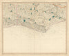 SUSSEX COAST, SOUTH DOWNS & SEVEN SISTERS. Brighton Eastbourne. CARY 1832 map