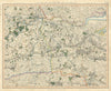 LONDON, THAMES ESTUARY, NORTH DOWNS & HIGH WEALD. W Kent, E Surrey CARY 1832 map