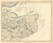 THAMES ESTUARY & EAST KENT. North Downs, Isles of Sheppey & Thanet CARY 1832 map