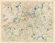 WEST MIDLANDS Birmingham Worcestershire Shrops Staffs Warwickshire CARY 1832 map