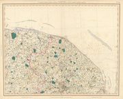 NORTH NORFOLK & THE BROADS. Broadland. Great Yarmouth & Norwich. CARY 1832 map