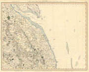 LINCOLNSHIRE WOLDS & COAST. Holderness & the Humber Estuary. CARY 1832 map
