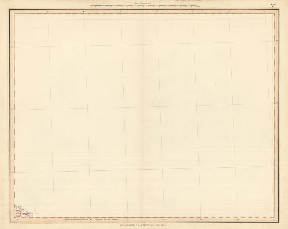 FILEY HEAD, Gristhorp, Muston & North Sea. CARY 1832 old antique map chart