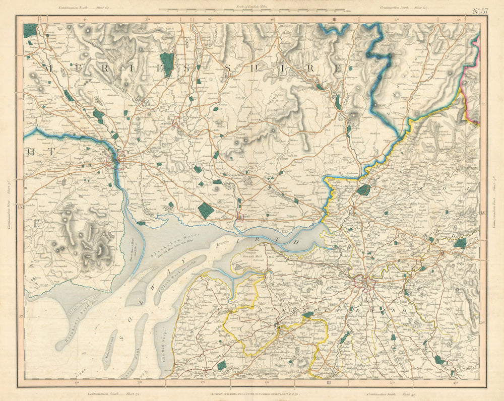 SOLWAY FIRTH. South Dumfries-shire & North Cumbria. Carlisle. CARY 1832 map