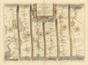 London Greenwich Chatham Sittingbourne Canterbury Dover OGILBY road map #28 1675
