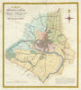 A Map of the Borough of Ludlow by C. Evans. Reform Act 1832 old antique