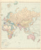 World on Mercator's Projection. East sheet. Europe Asia Africa STANFORD 1896 map