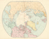 Arctic Regions. North Pole. Explorers' routes dates. Nansen. STANFORD 1896 map