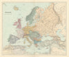 Europe. Great Powers. Austria-Hungary Russia Turkey. 53x64cm. STANFORD 1896 map