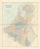 Netherlands & Belgium. Benelux. Projected Great Dyke. 68x54cm. STANFORD 1896 map