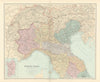 North Italy. w/o Trieste Tyrol. Lombardy Piedmont Veneto &c. STANFORD 1896 map